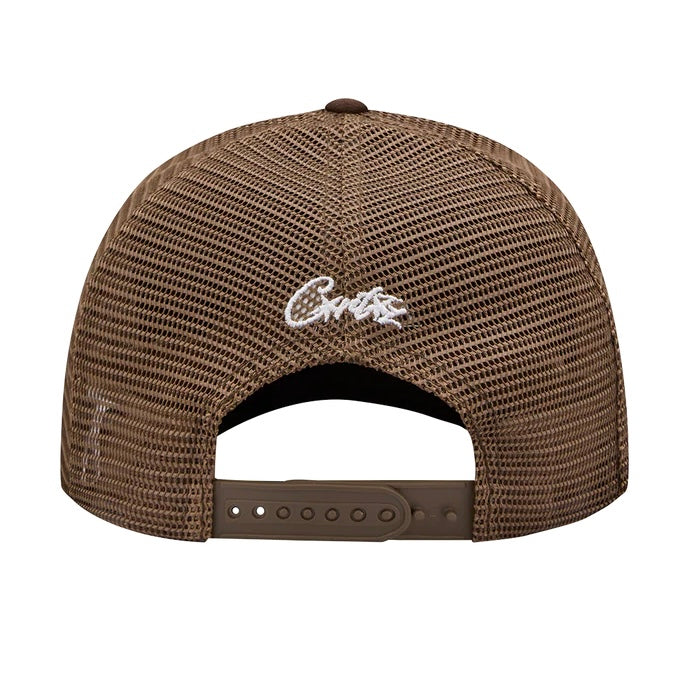 CORTEIZ ISLAND PUFF PRINT TRUCKER HAT - BROWN