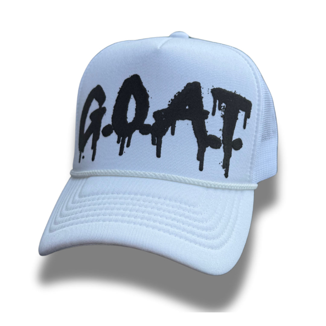 GOAT PUFF PRINT TRUCKER - WHITE