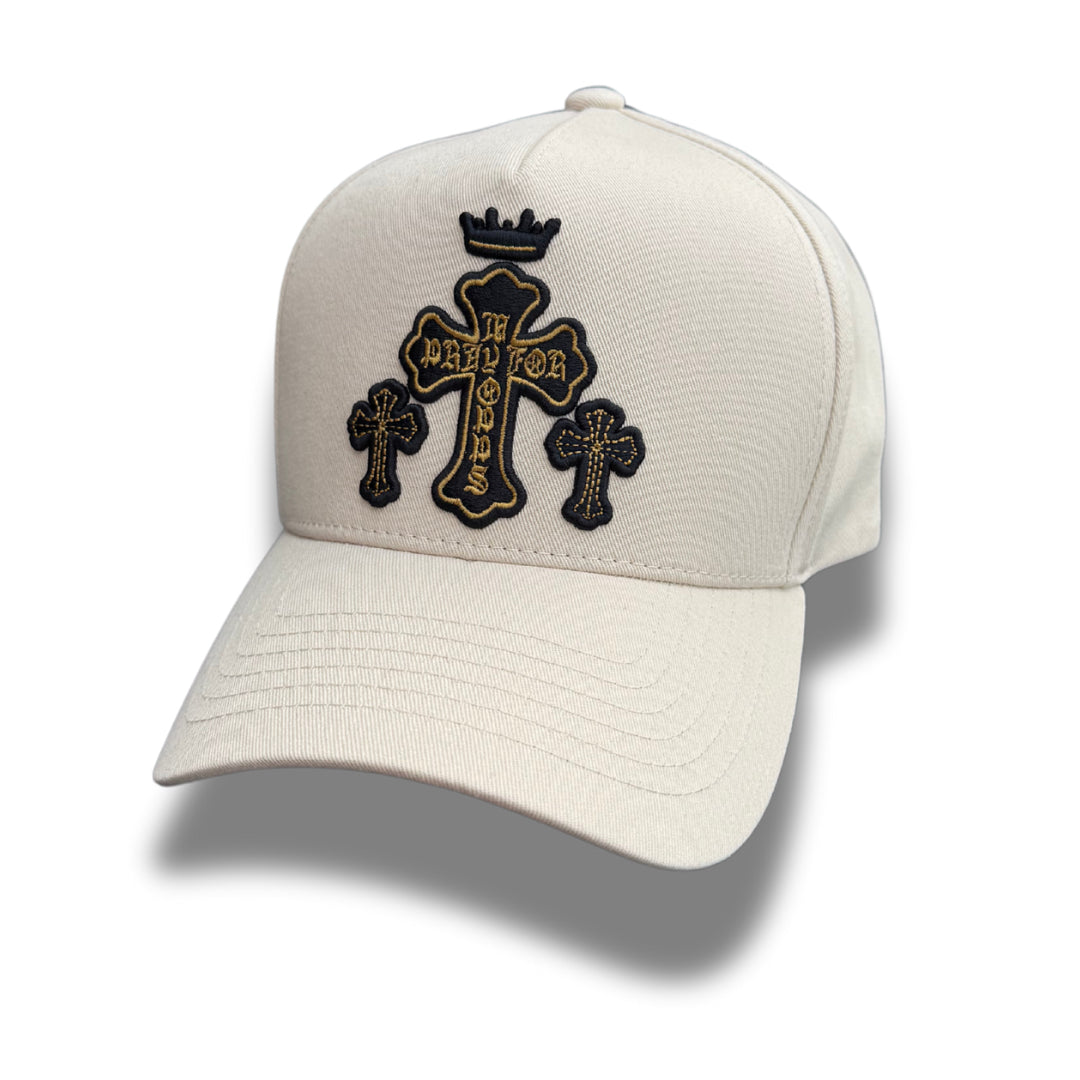 PRAY FOR MY OPPS CROSS SNAPBACK - OATMEAL
