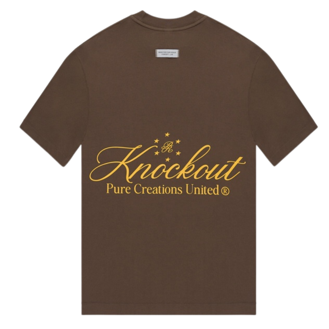 PURE K.O. TEE - BROWN/YELLOW