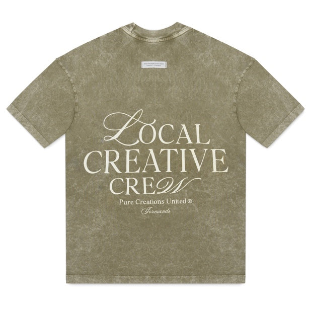 PURE LOCAL CREATIVE TEE - GREEN/WHT