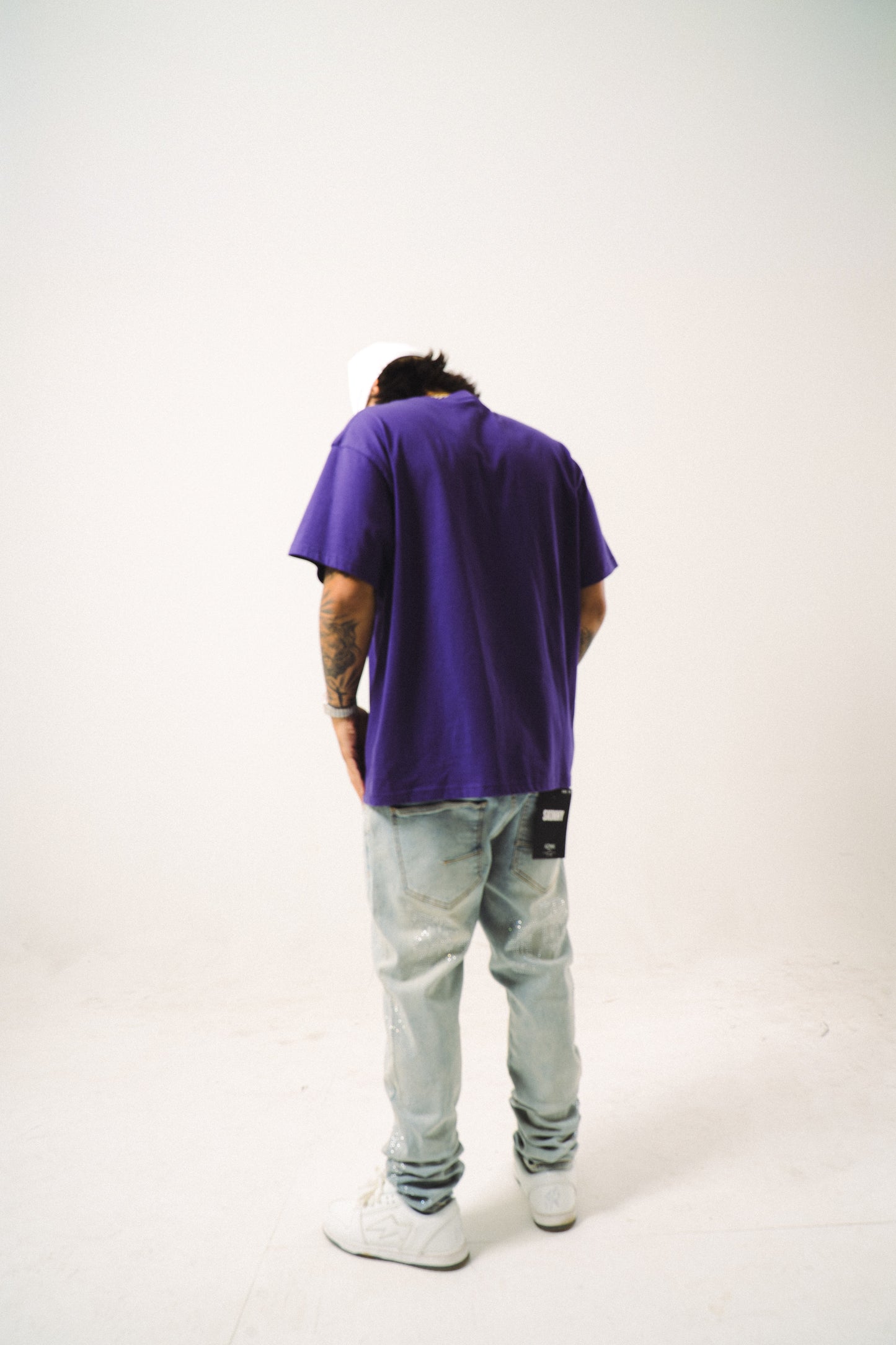 KDNK LETTERS RHINESTONE - LIGHT BLUE