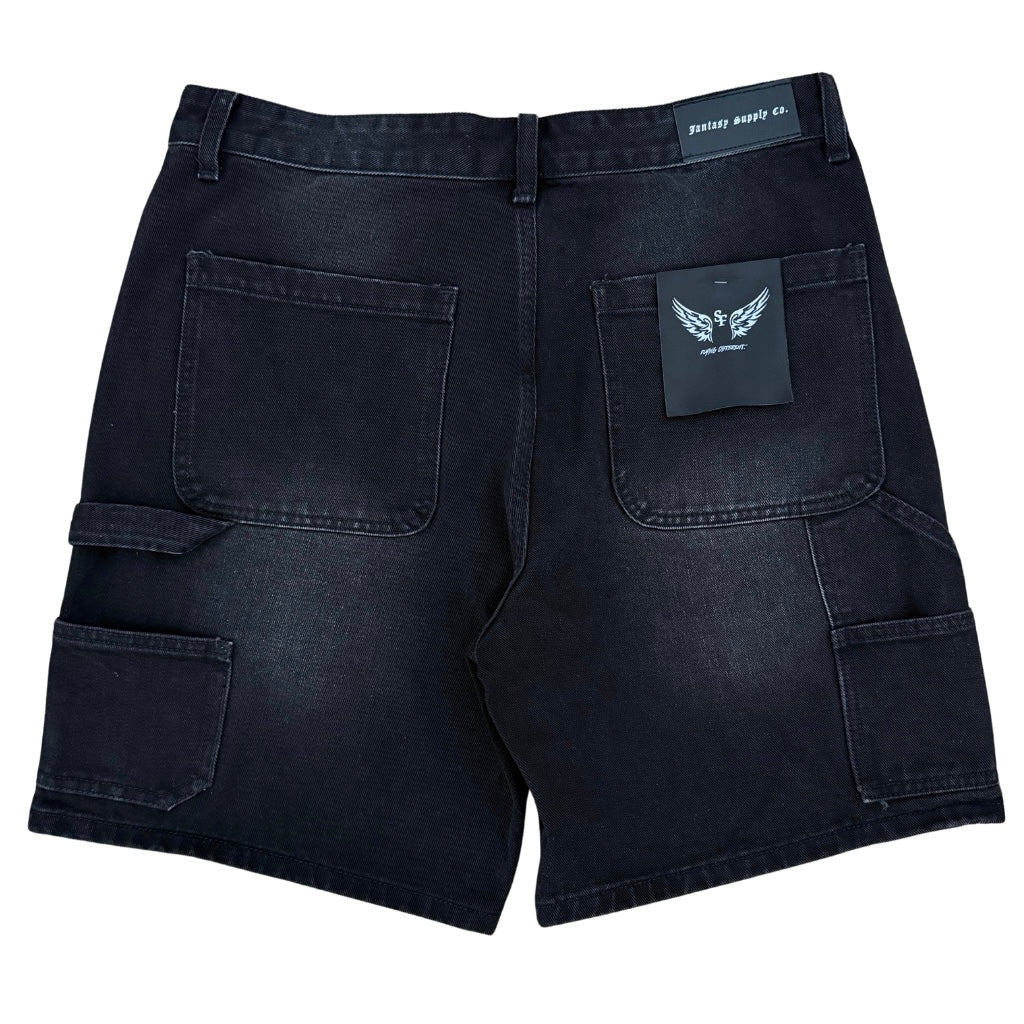 FANTASY SUPPLY JORTS - WASHED BLACK