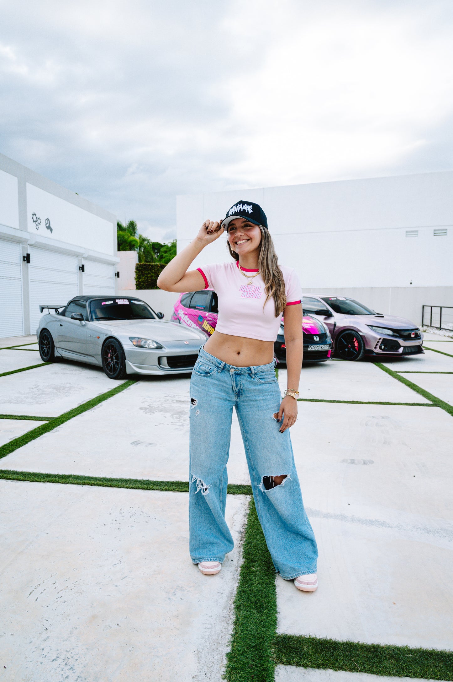 ‘RACE TO INSPIRE’ PINK BABY TEE