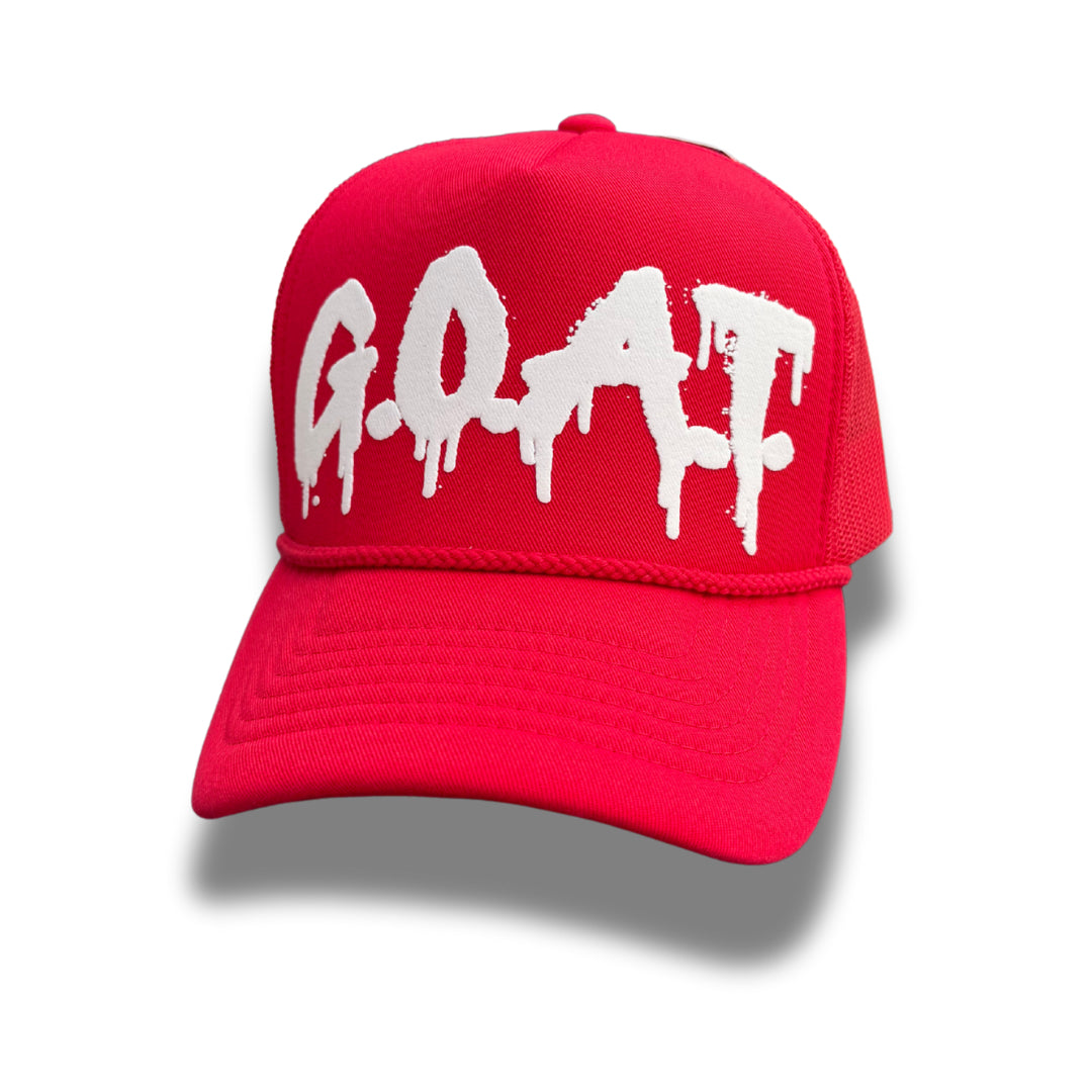GOAT PUFF PRINT TRUCKER - RED