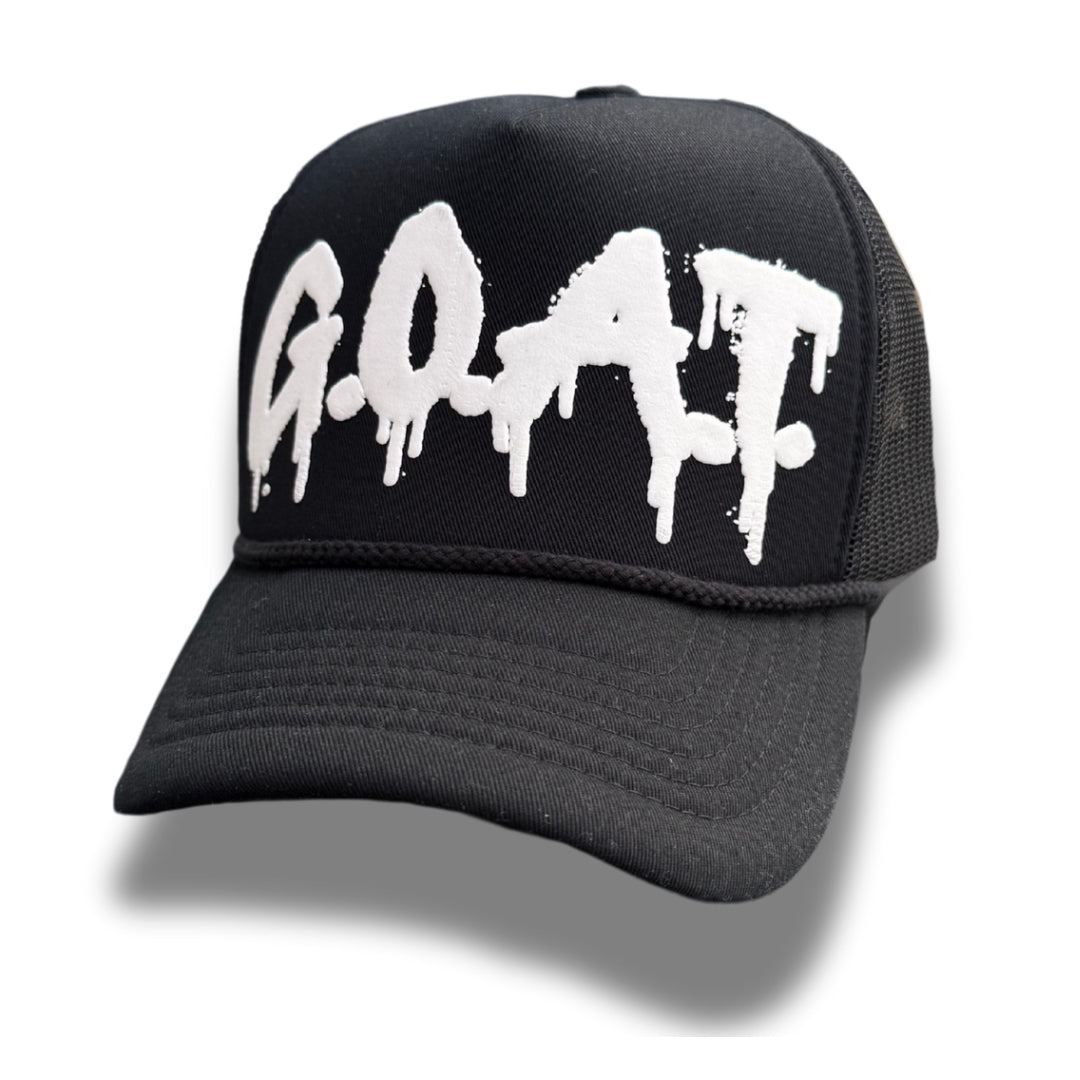 GOAT PUFF PRINT TRUCKER - BLACK
