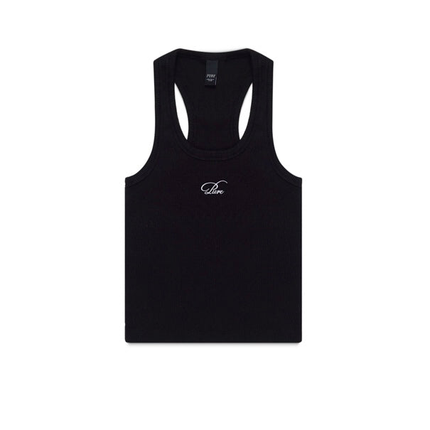 WOMEN’S PURE RACERBACK TANK TOP - BLACK