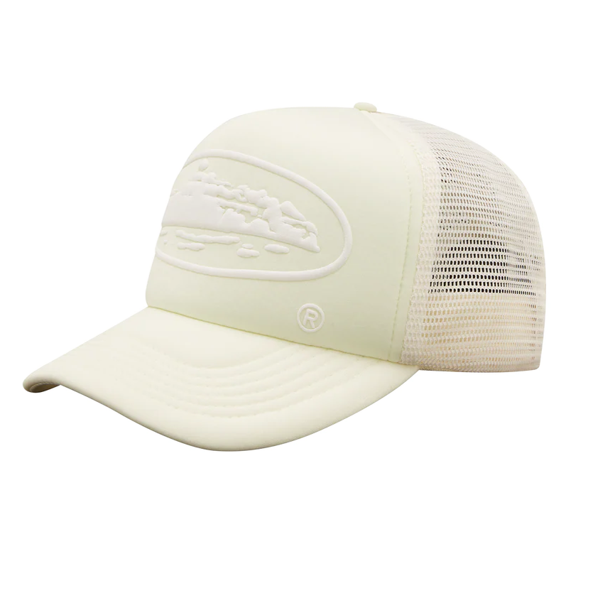 CORTEIZ ALCATRAZ TRUCKER HAT - OFF WHITE