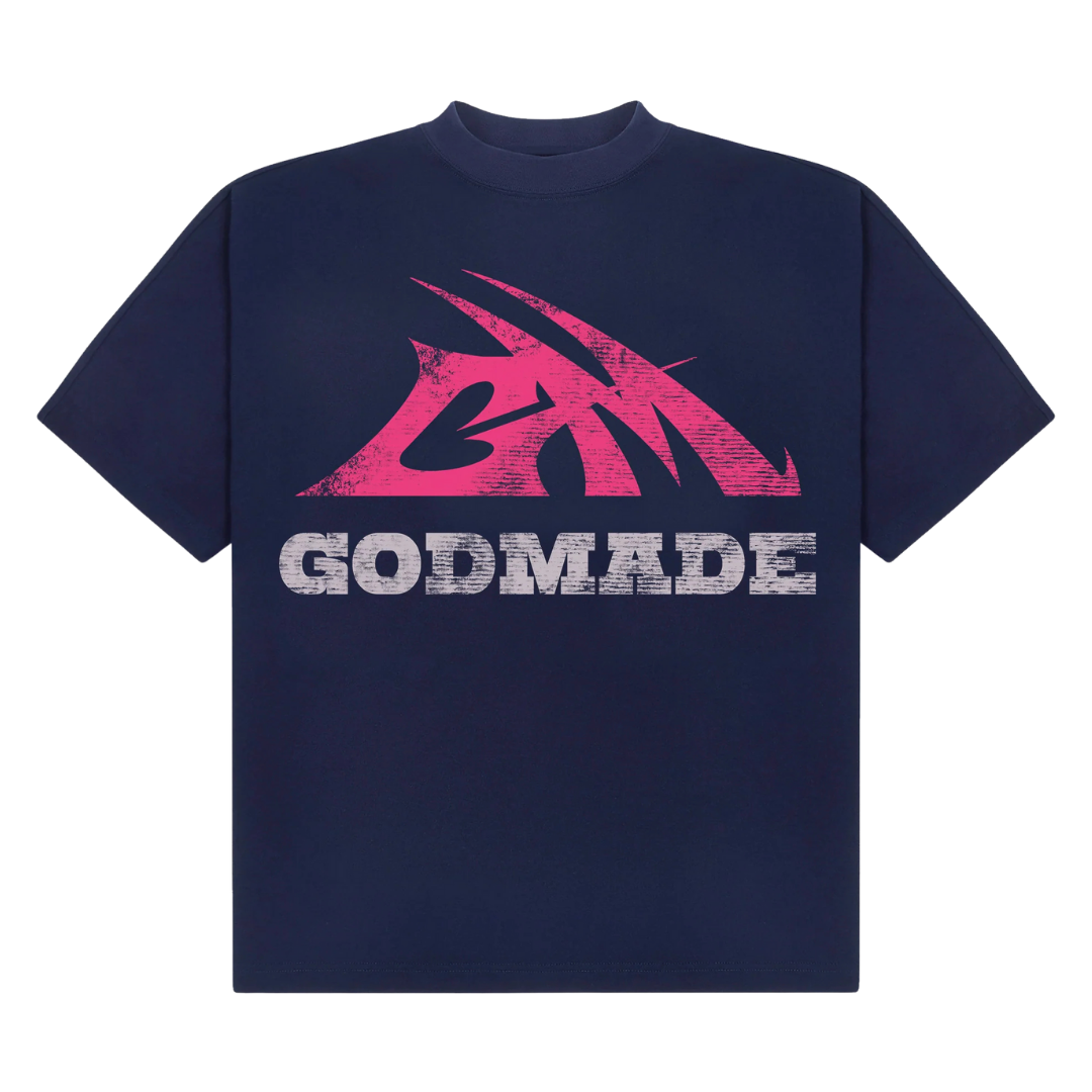 GODMADE TEE - NAVY BLUE