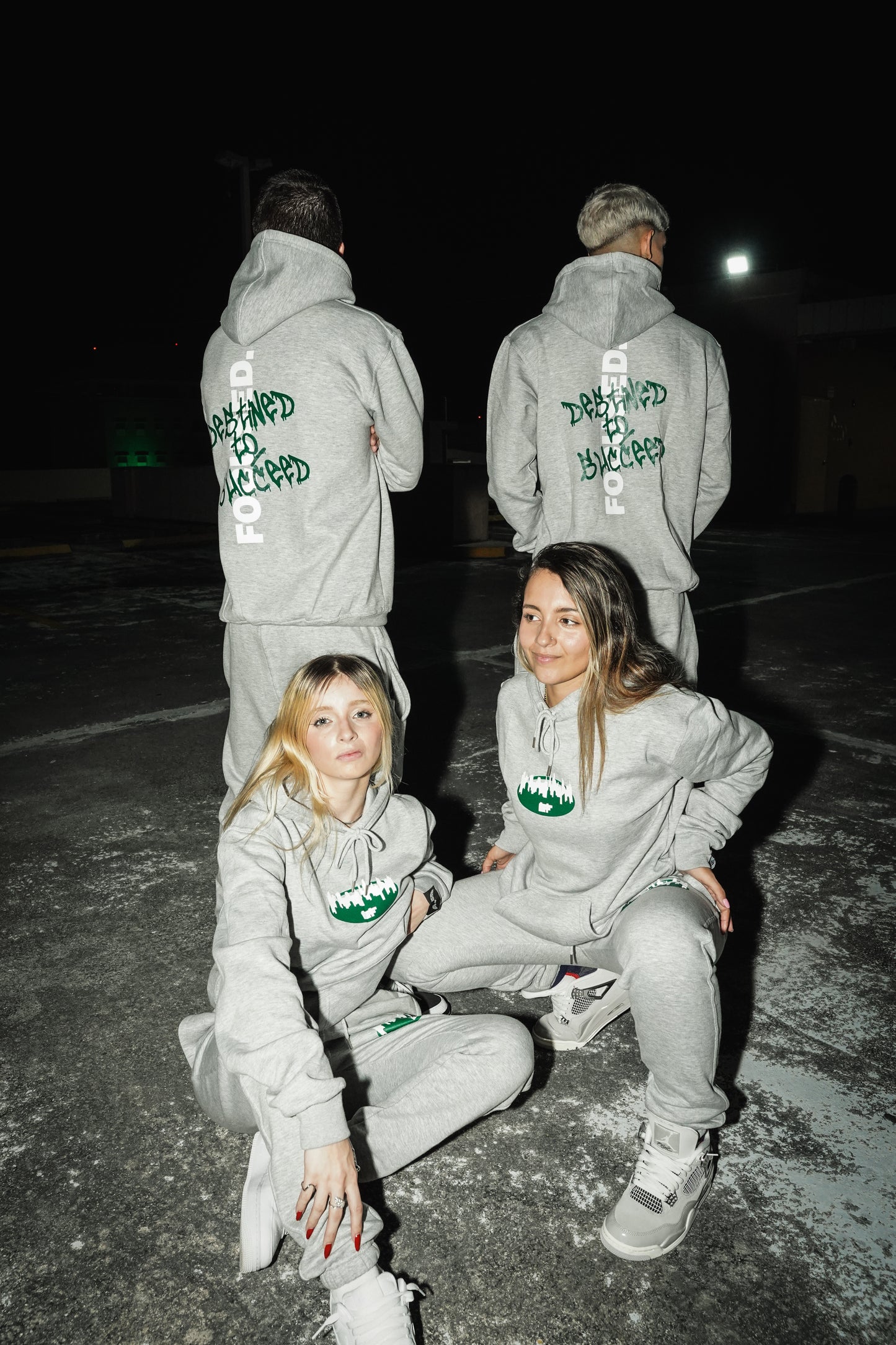 DESTINED TO SUCCED - GREY TRACKSUIT