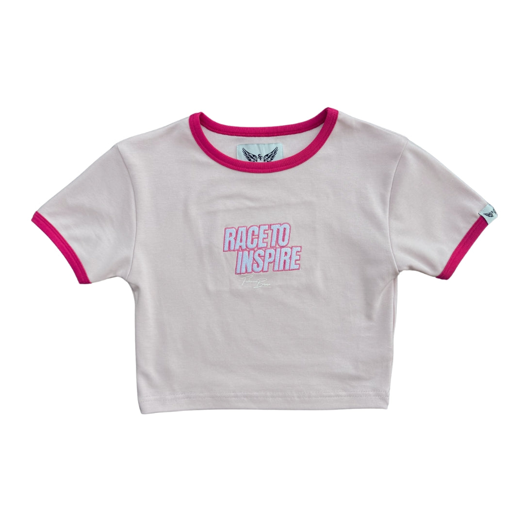 ‘RACE TO INSPIRE’ PINK BABY TEE