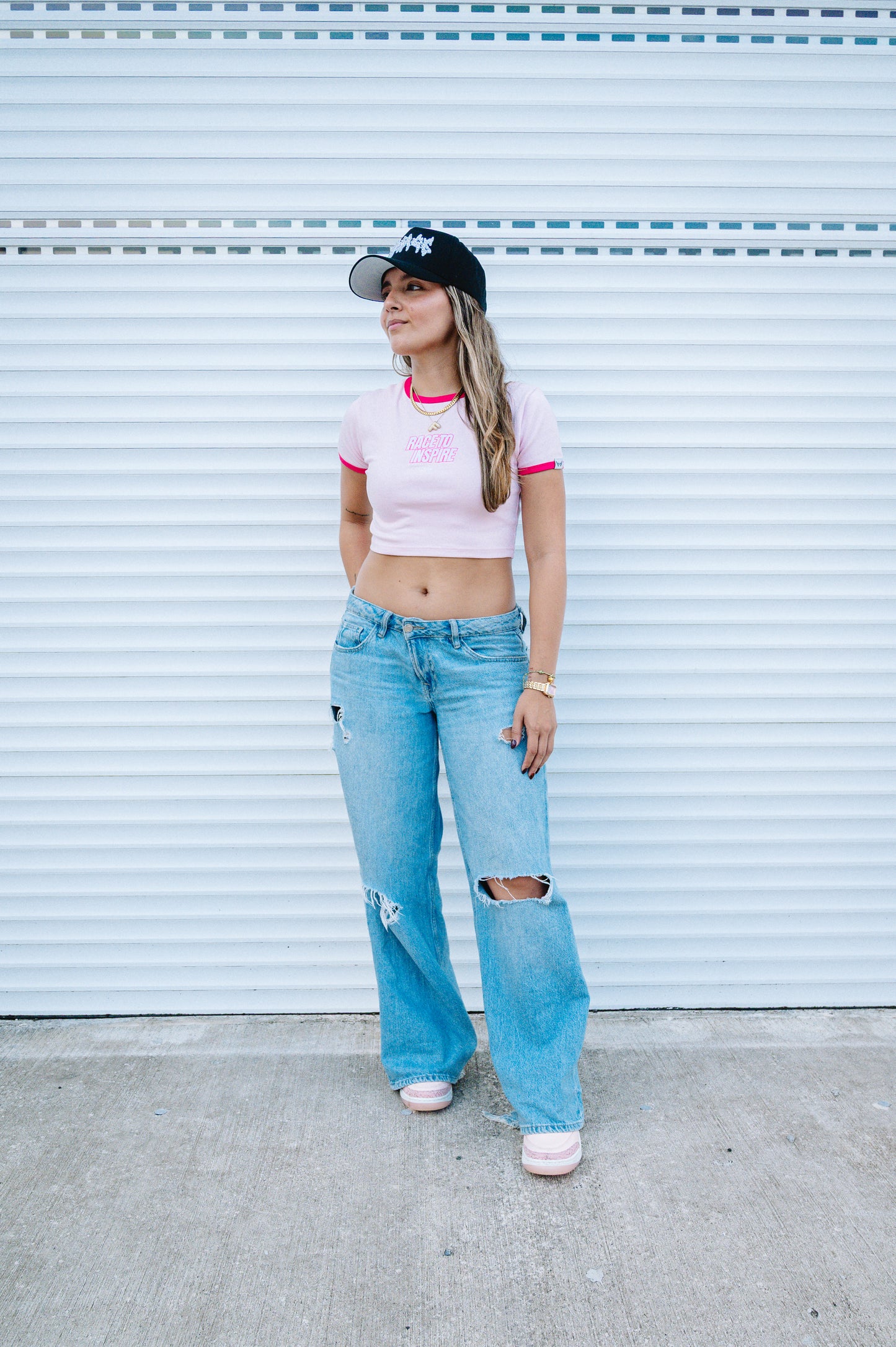 ‘RACE TO INSPIRE’ PINK BABY TEE