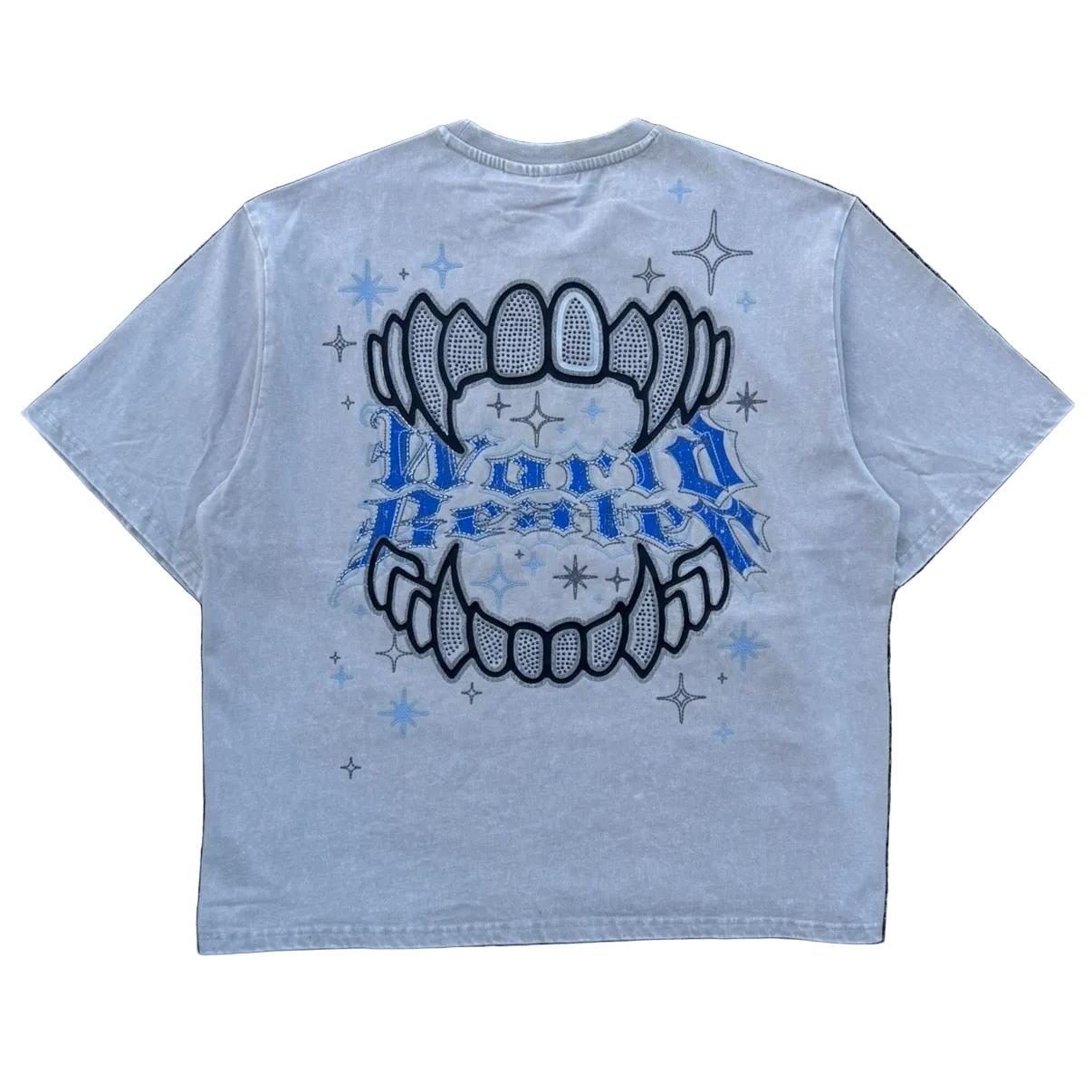 SMOKE RISE GRILLZ TEE - GREY / BLUE