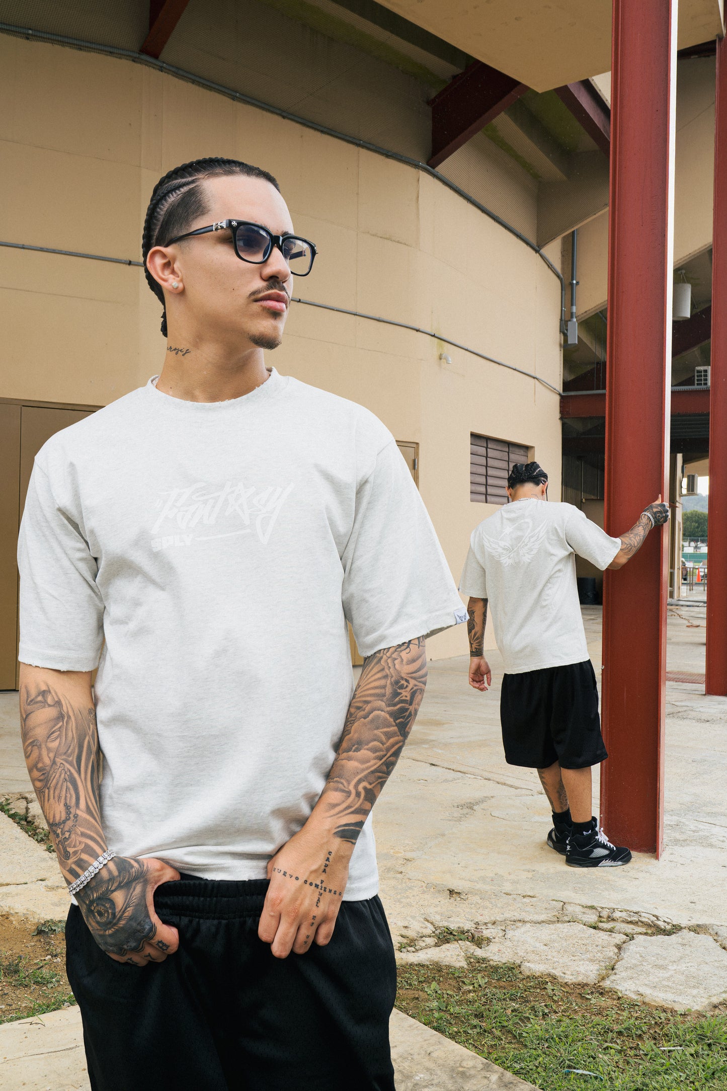 FANTASY SUPPLY WINGS TEE - HEATHER GREY