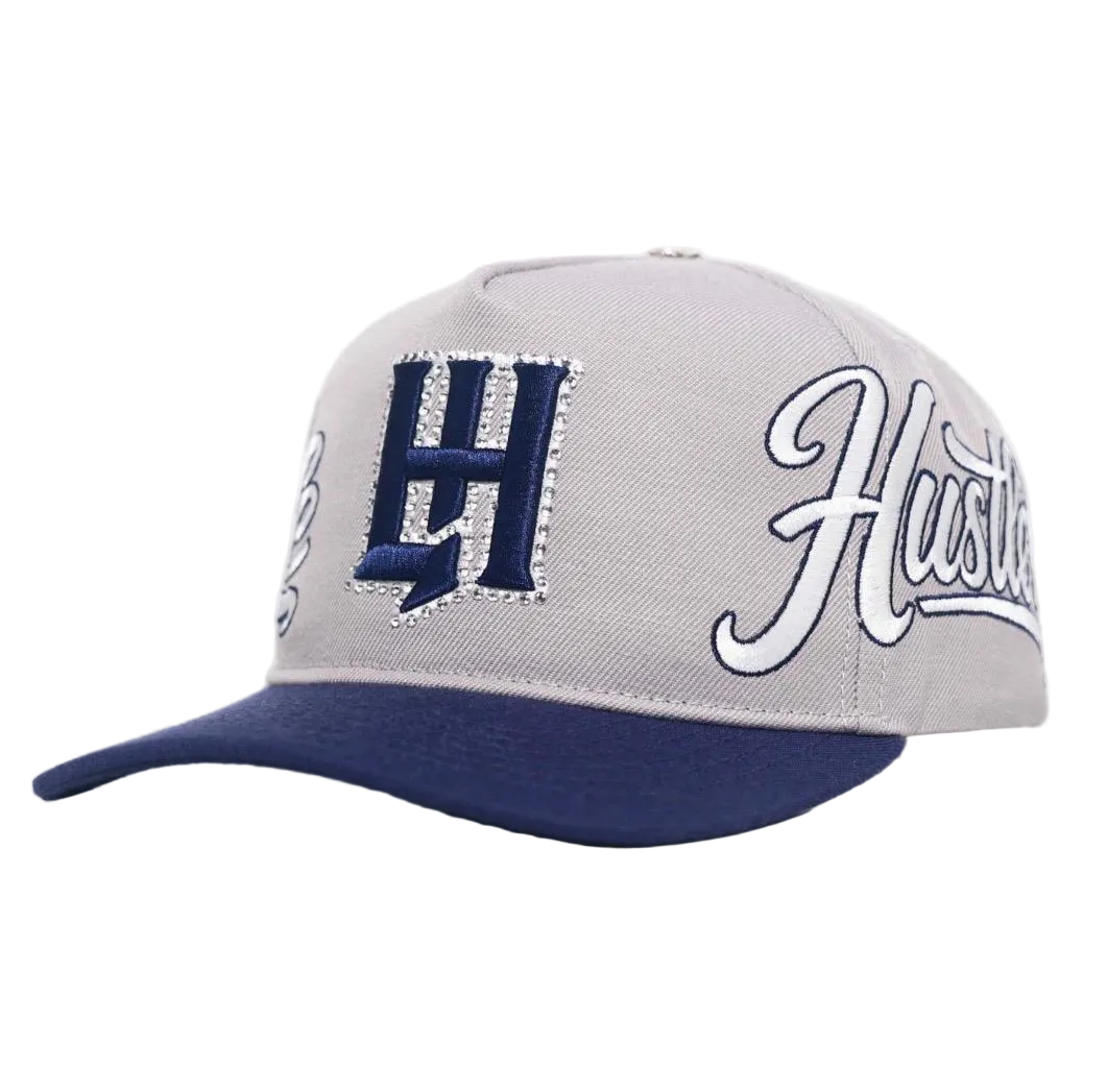 LIFE HUSTLERS CAP - GREY / DARK BLUE