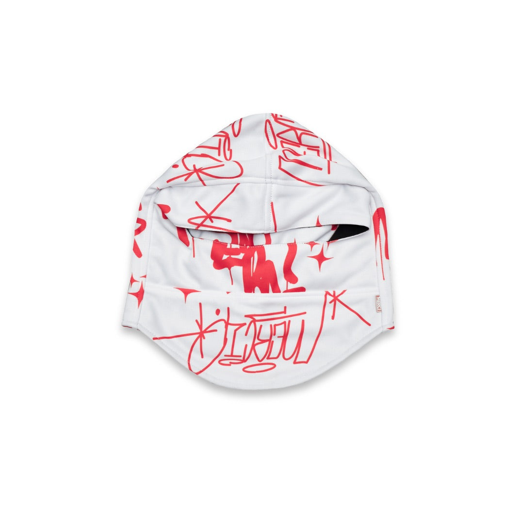 MERCI GRAFFITI MASK - RED / WHITE