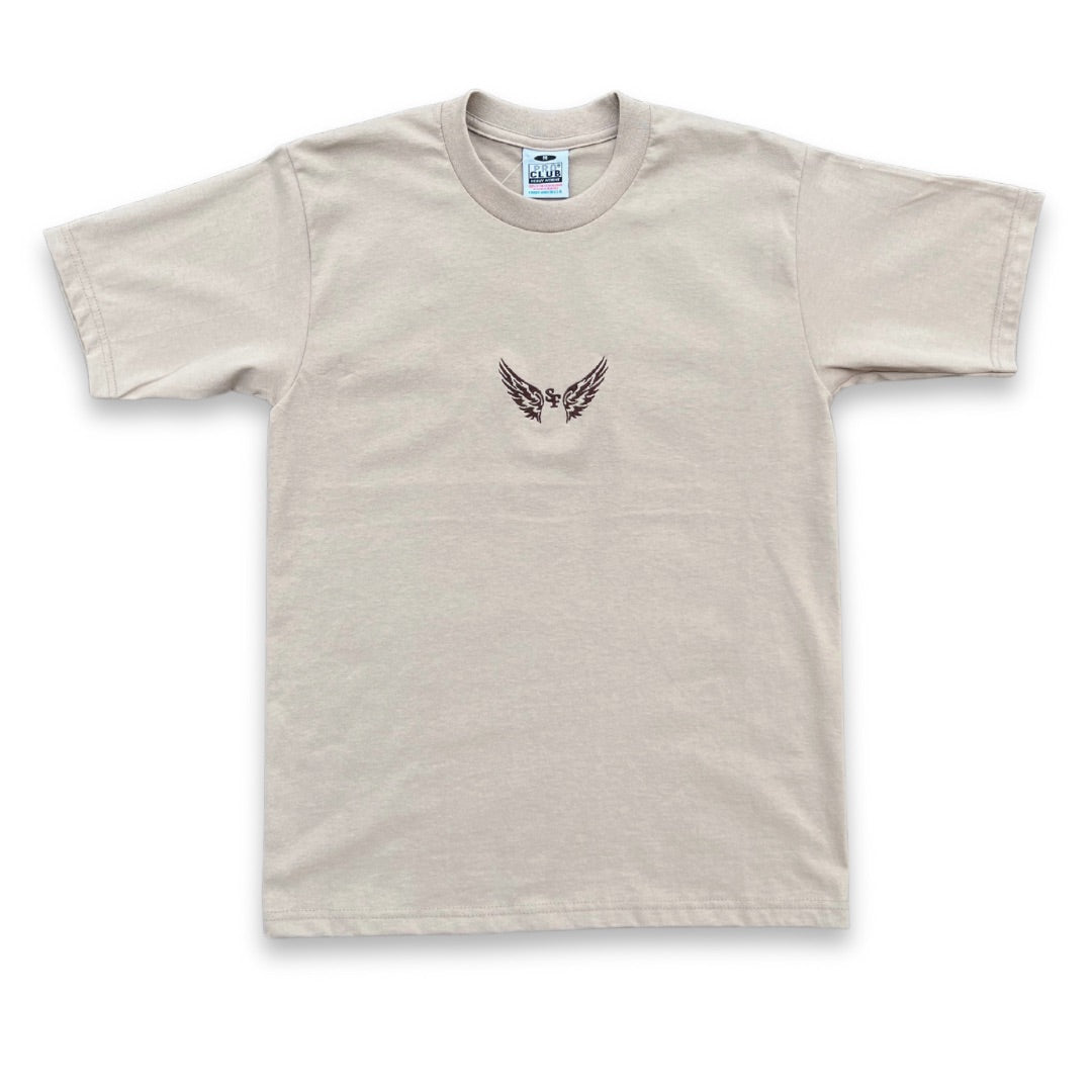 BEIGE SF LOGO - BASIC TEE