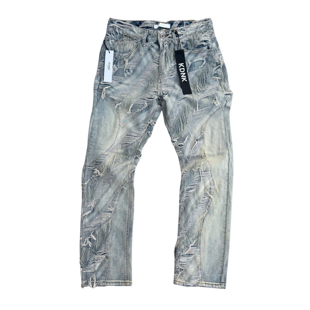 KDNK JACQUARD JEANS - VINTAGE BLUE