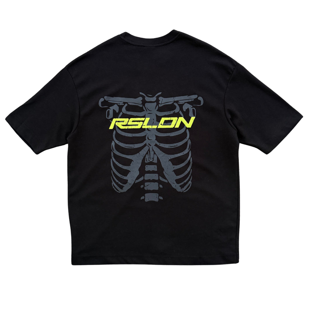 ROSE LNDN SKELETON TEE - BLACK