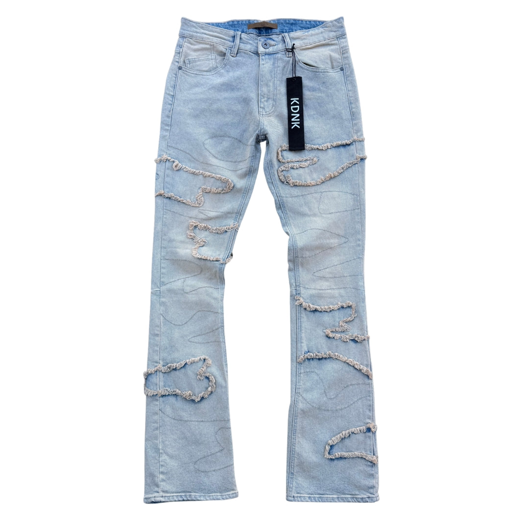 KDNK WAVY FLARE DENIM - LT BLUE