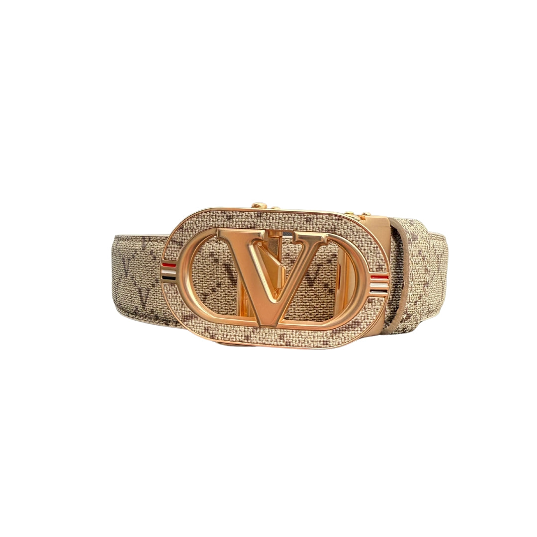 DIOZA - BEIGE PRINT LEATHER BELT
