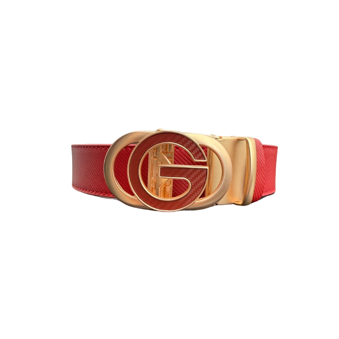 DIOZA - RED SOLID LEATHER BELT