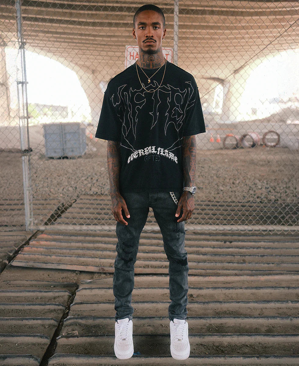 GFTD LA - ETERNAL FLAME BLACK TEE