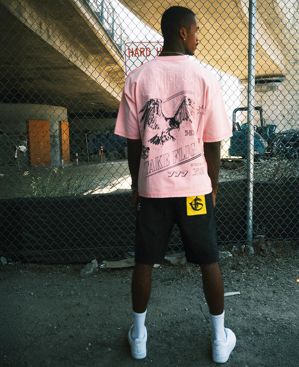 GFTD LA - TAKE FLIGHT PINK TEE