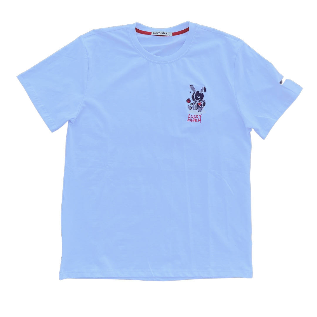 LUCKY CHARM SMALL LOGO WHITE/BLACK TEE