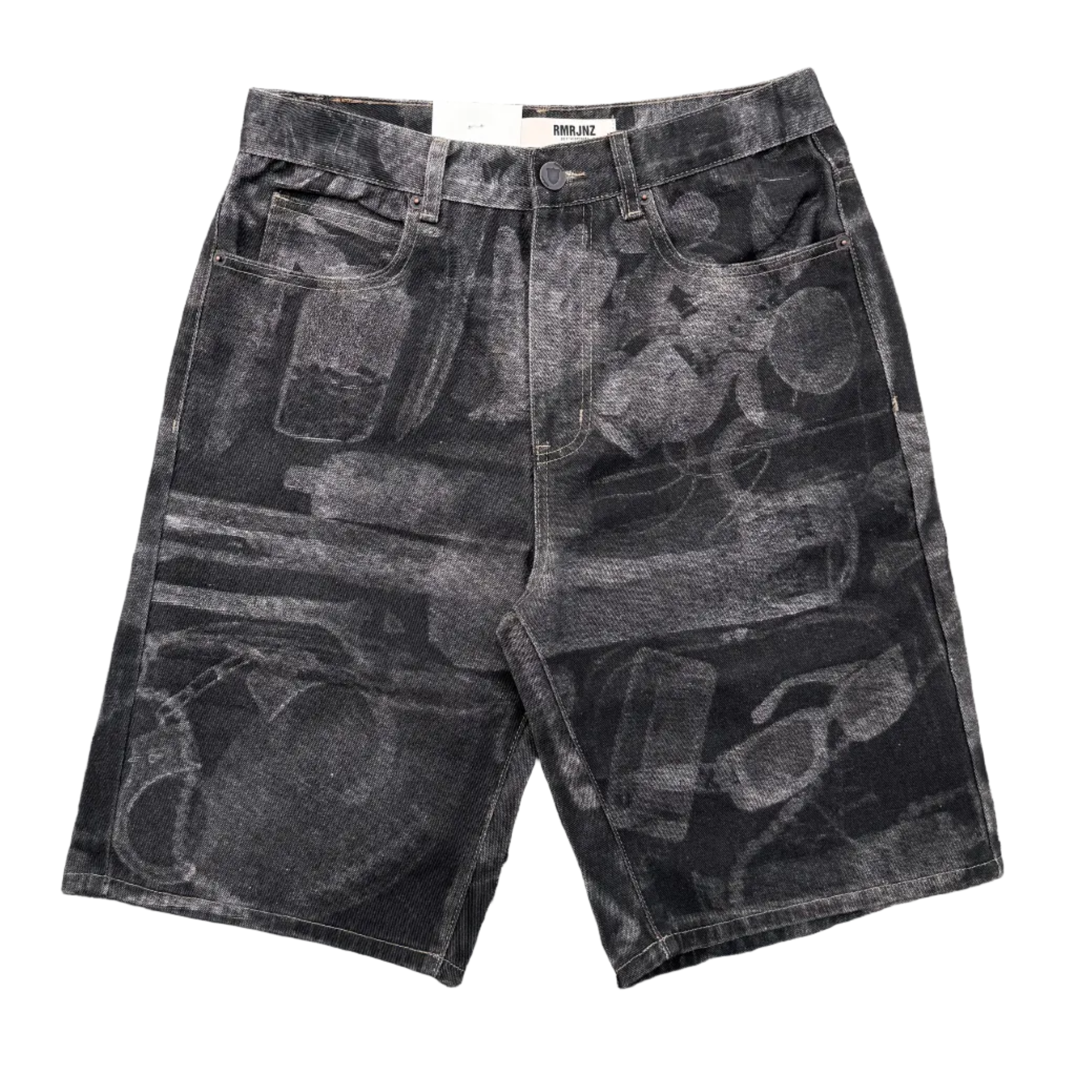 DIGITAL PRINTED JORTS - GREY – Urban Treadz