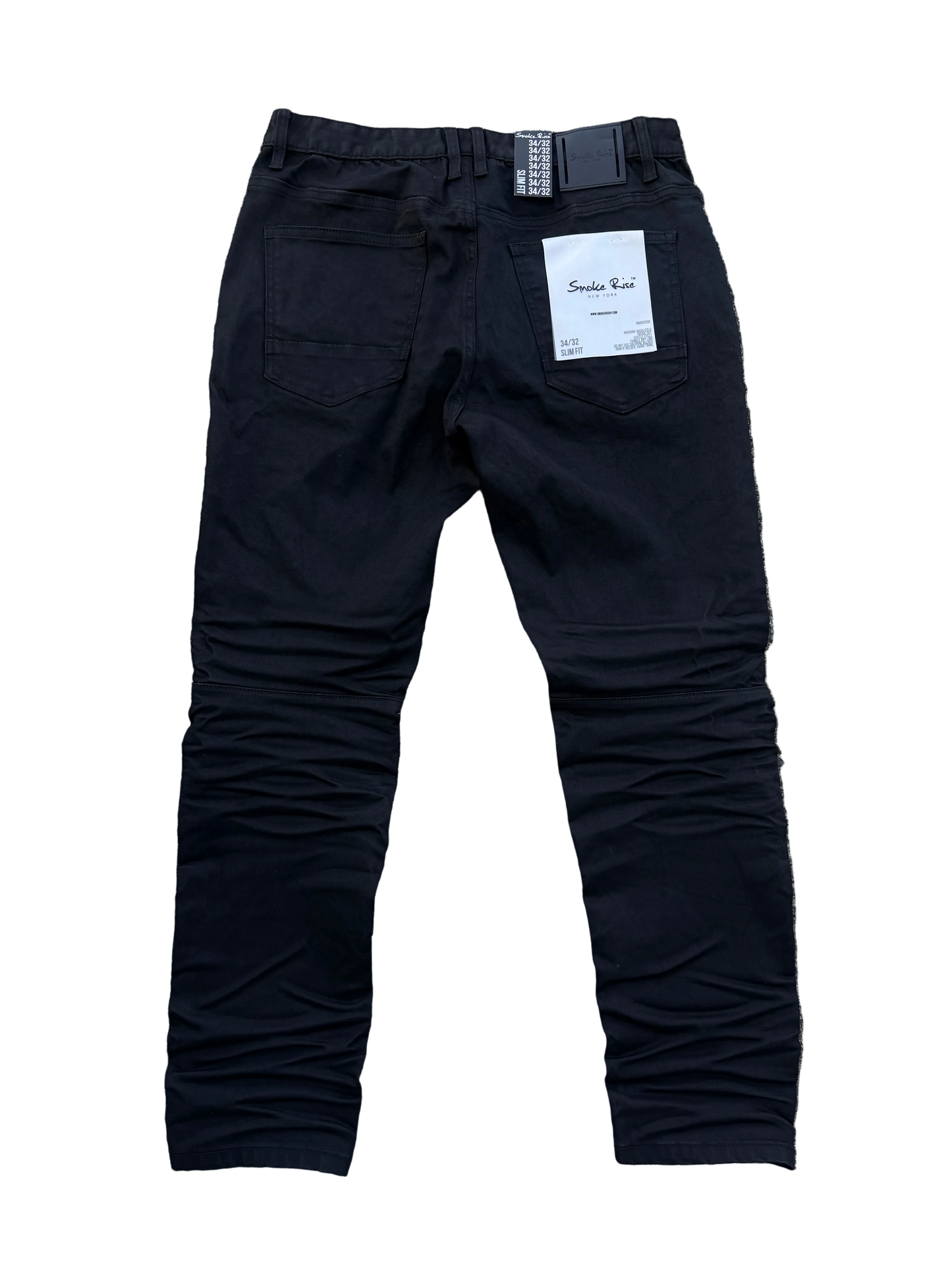 SMOKE RISE STACKED JEANS - BLACK
