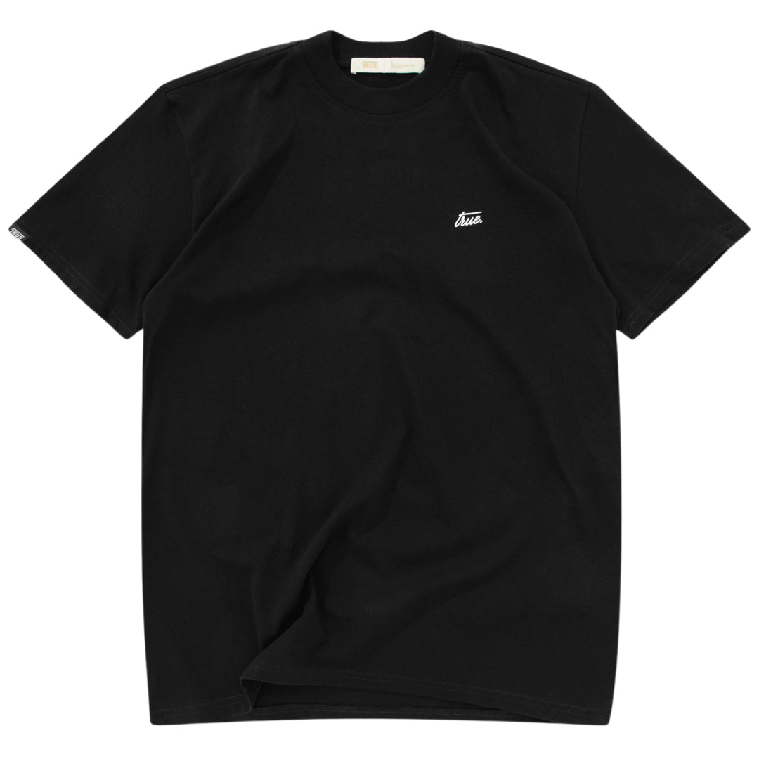 TRUE CURSIVE LOGO TEE - BLACK