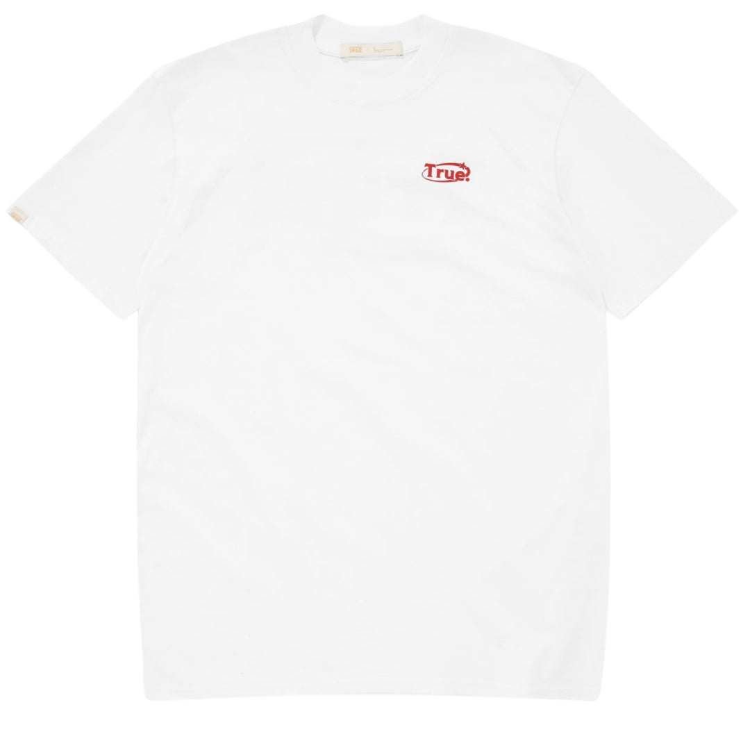 TRUE STAR TEE - WHITE / RED