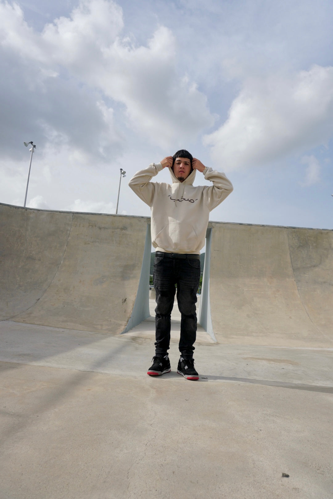 ARABIC HUSTLING - BEIGE HOODIE