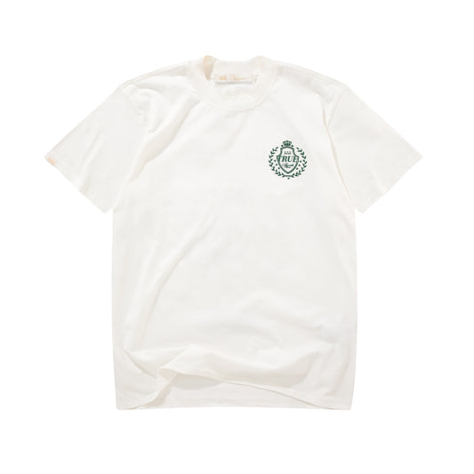 TRUE LOUNGE TEE - IVORY / PINE GREEN