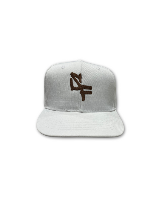 WHITE / BROWN - SF SNAPBACK CAP