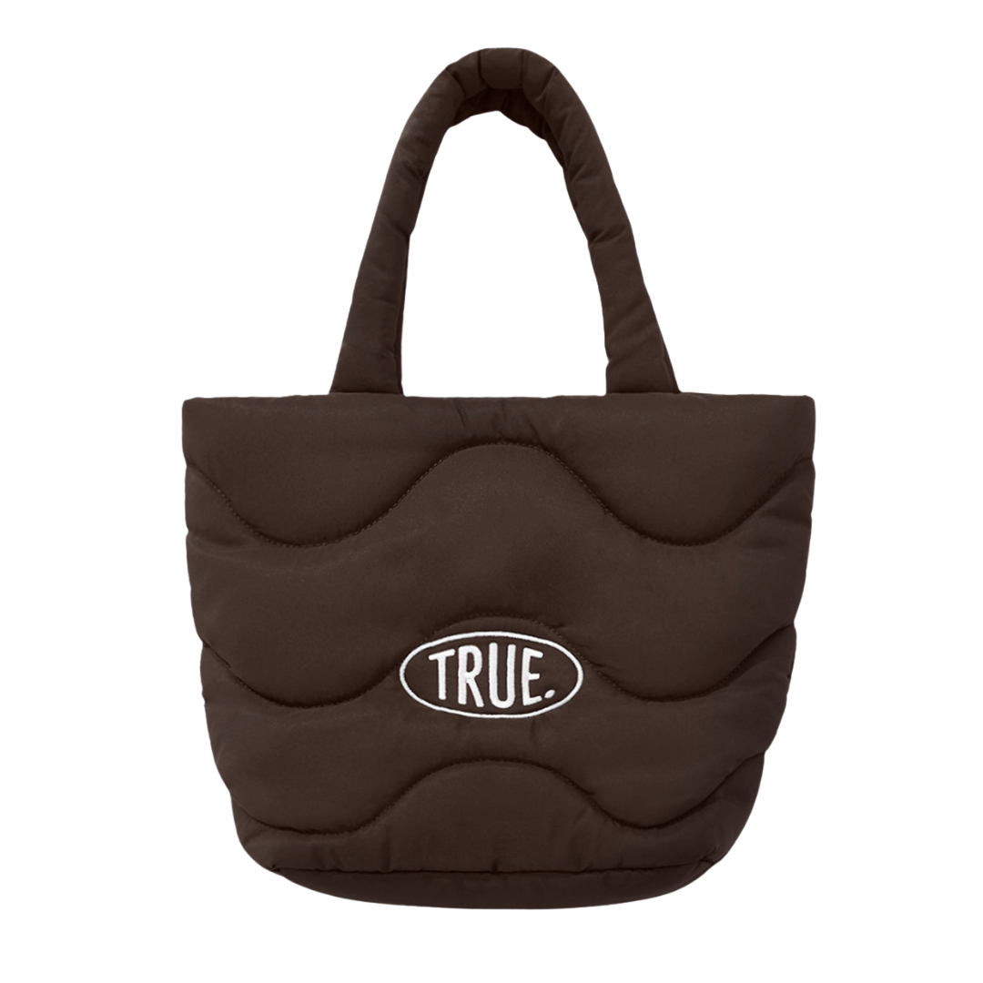 TRUE PUFFER SHOPPER BAG - BROWN