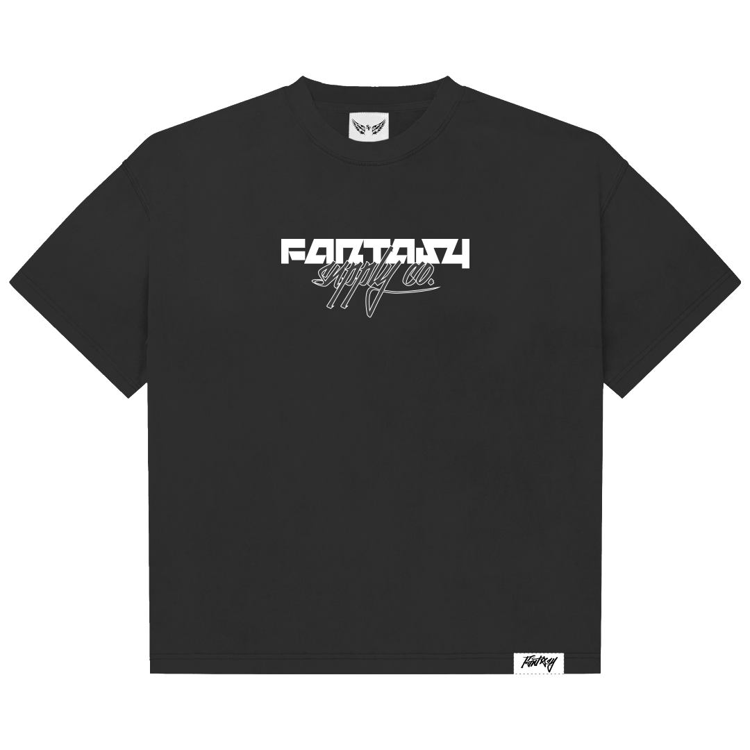 FANTASY SUPPLY MONOGRAM TEE - BLACK