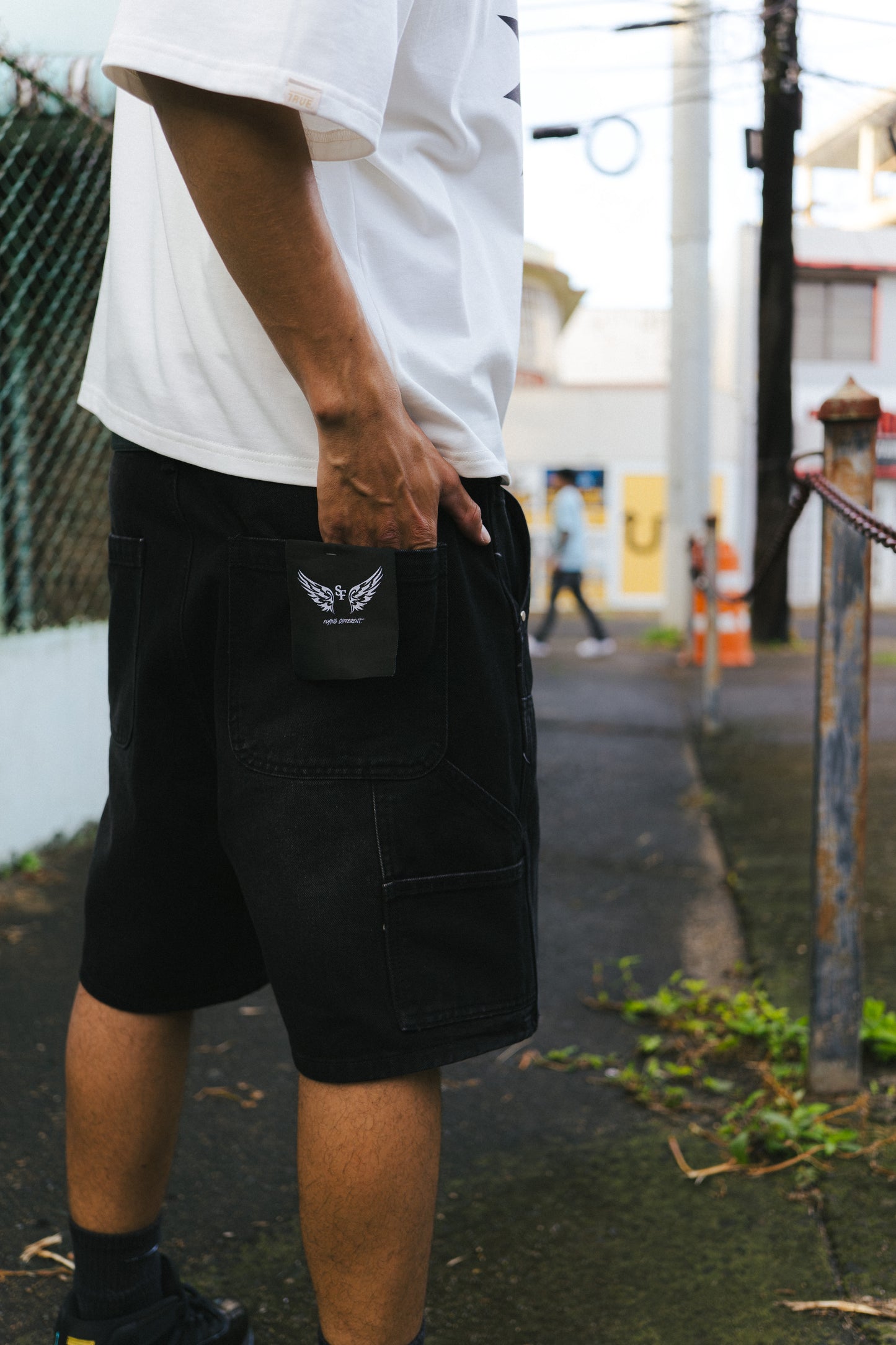 FANTASY SUPPLY JORTS - WASHED BLACK