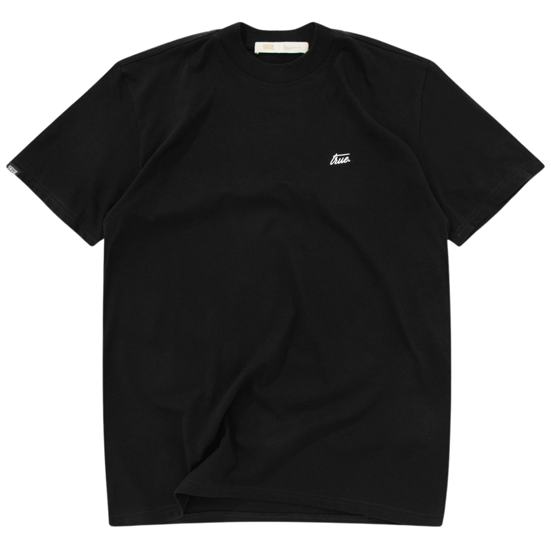 TRUE CURSIVE LOGO TEE - BLACK