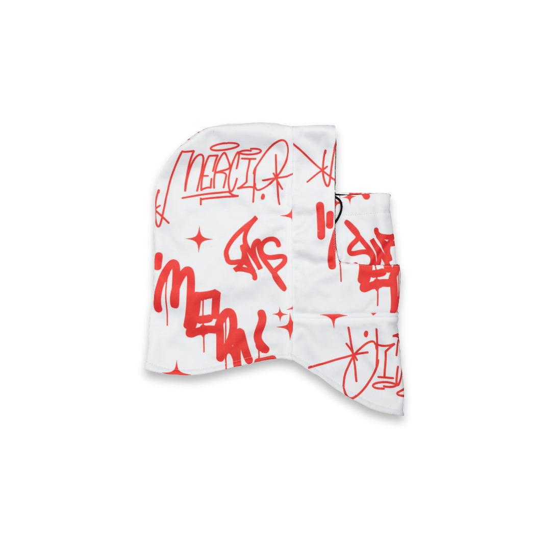 MERCI GRAFFITI MASK - RED / WHITE