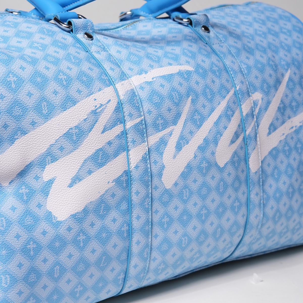 EVOL LEATHER DUFFLE BAG - BLUE