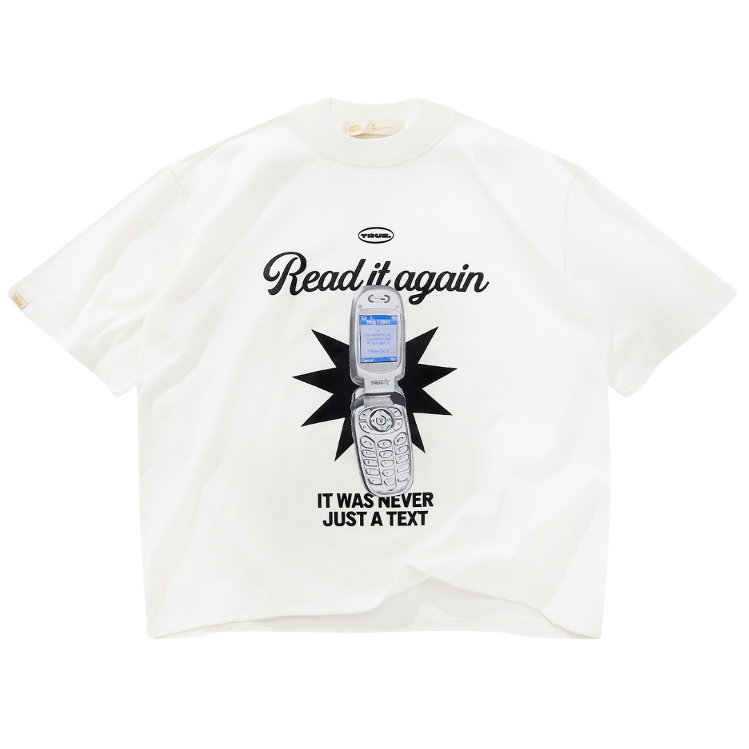 TRUE TEXT ME TEE - OFF WHITE