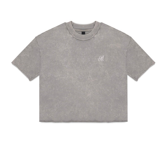 PURE CROPPED TEE - GRAY