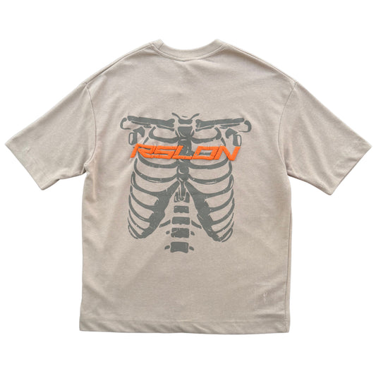 ROSE LNDN SKELETON TEE - TAUPE