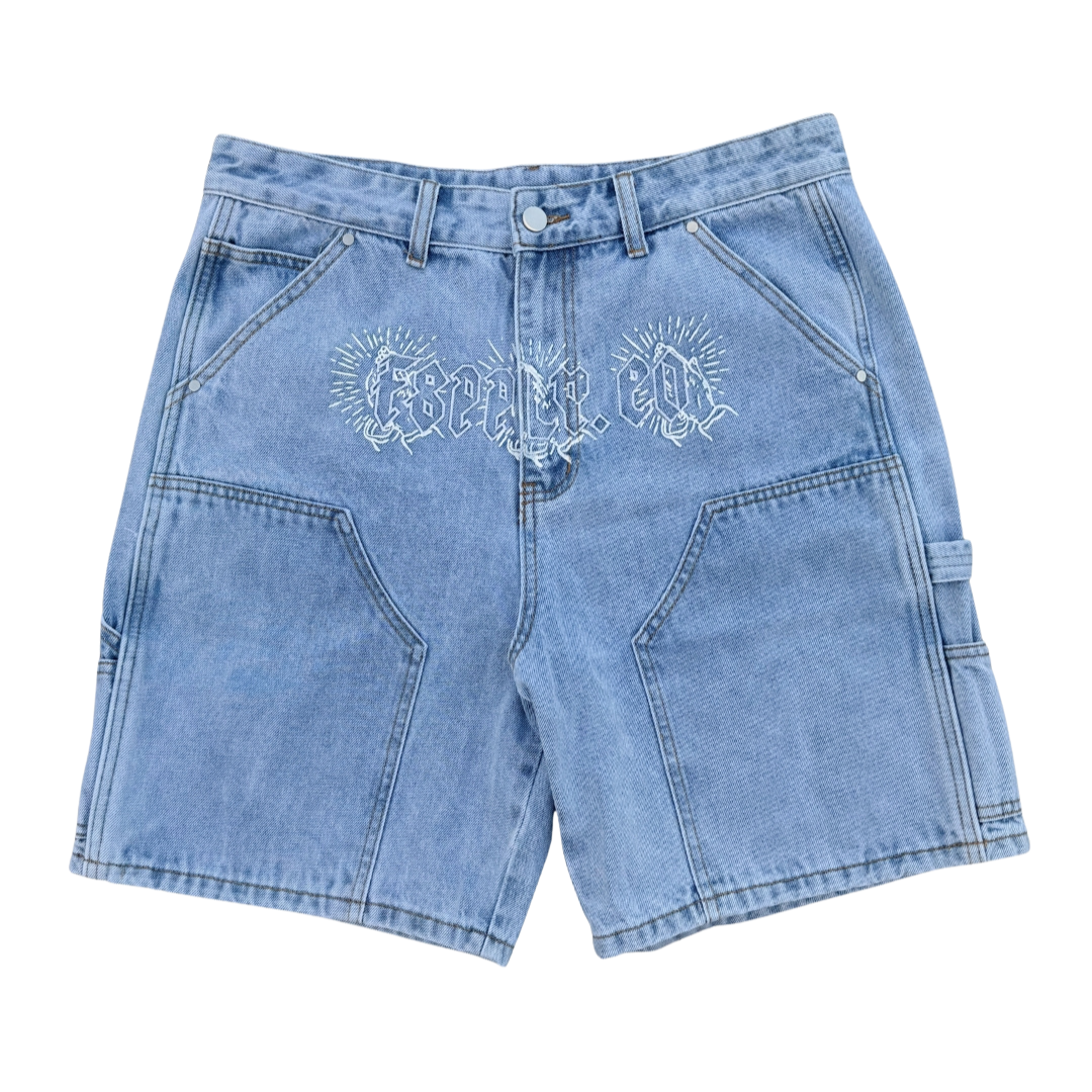 FANTASY SUPPLY JORTS - WASHED LIGHT BLUE