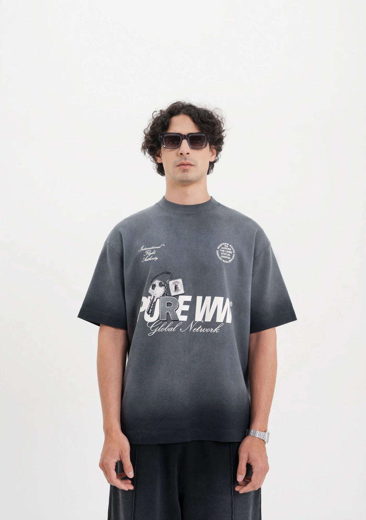 PURE ATL WASHED TEE - BLACK