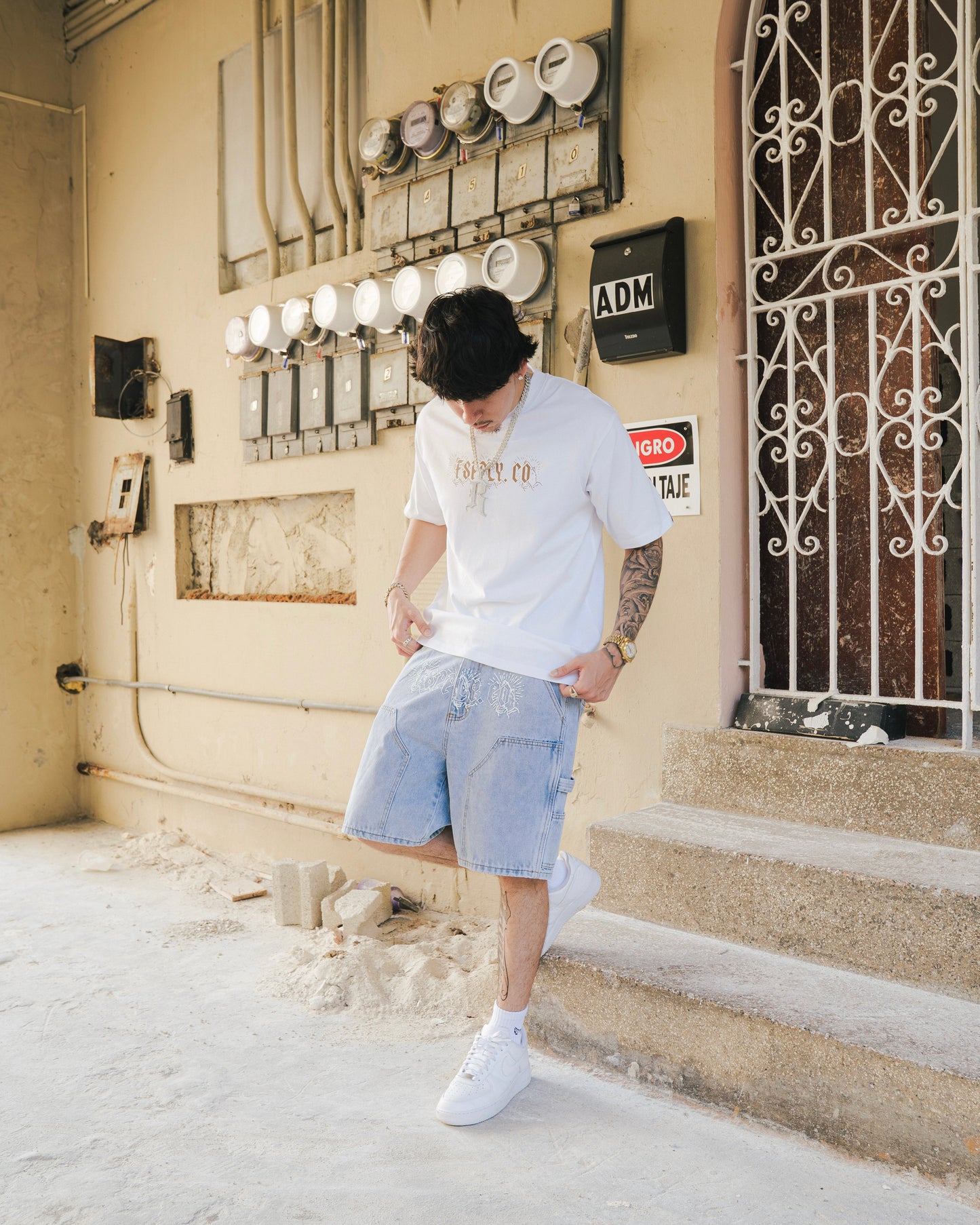 FANTASY SUPPLY JORTS - WASHED LIGHT BLUE
