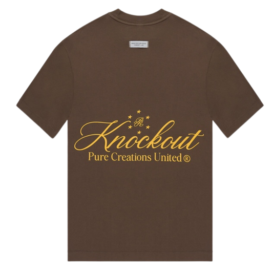 PURE K.O. TEE - BROWN/YELLOW