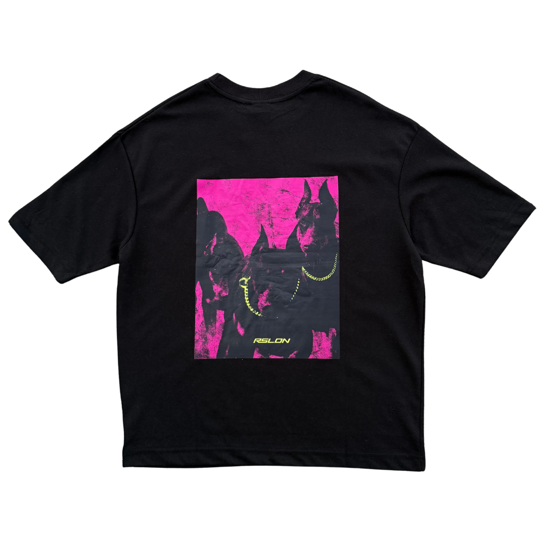 ROSE LNDN DOBERMAN TEE - BLACK